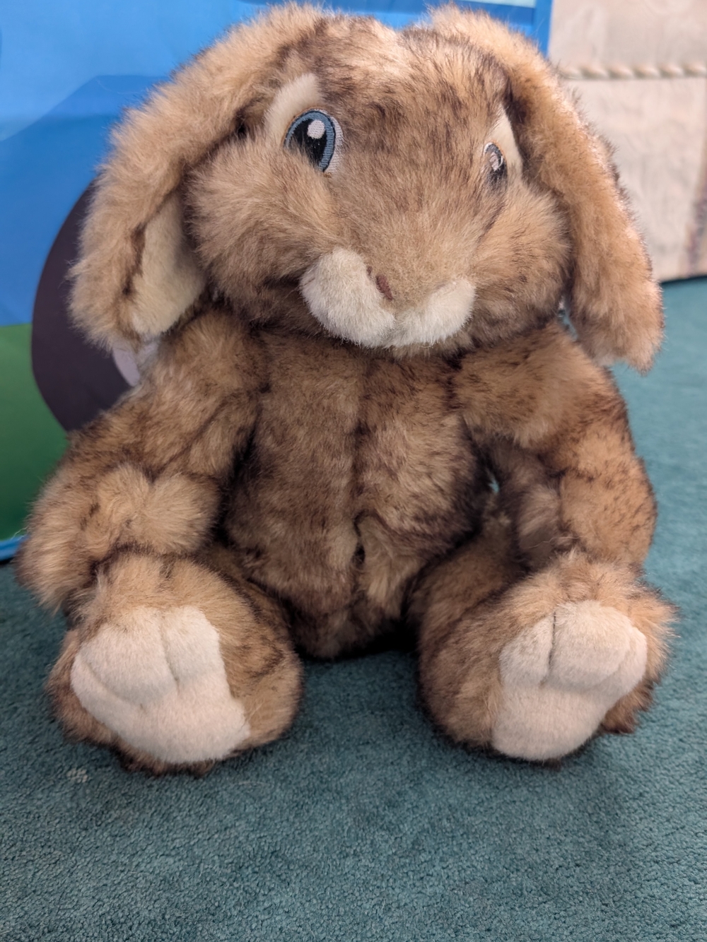 Build-A-Bear Brown Plush Bunny with Cream Accents Hop